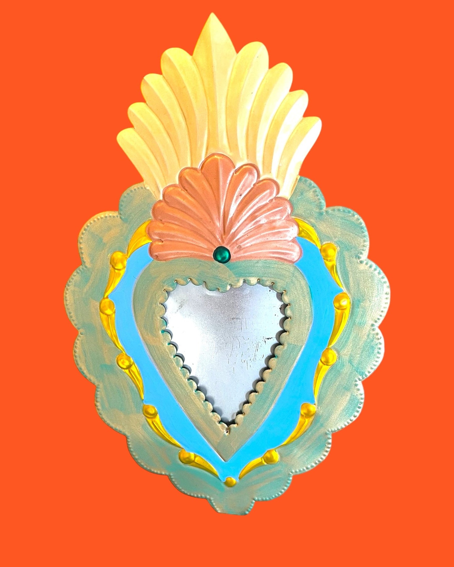 Tin ex votive photo frame