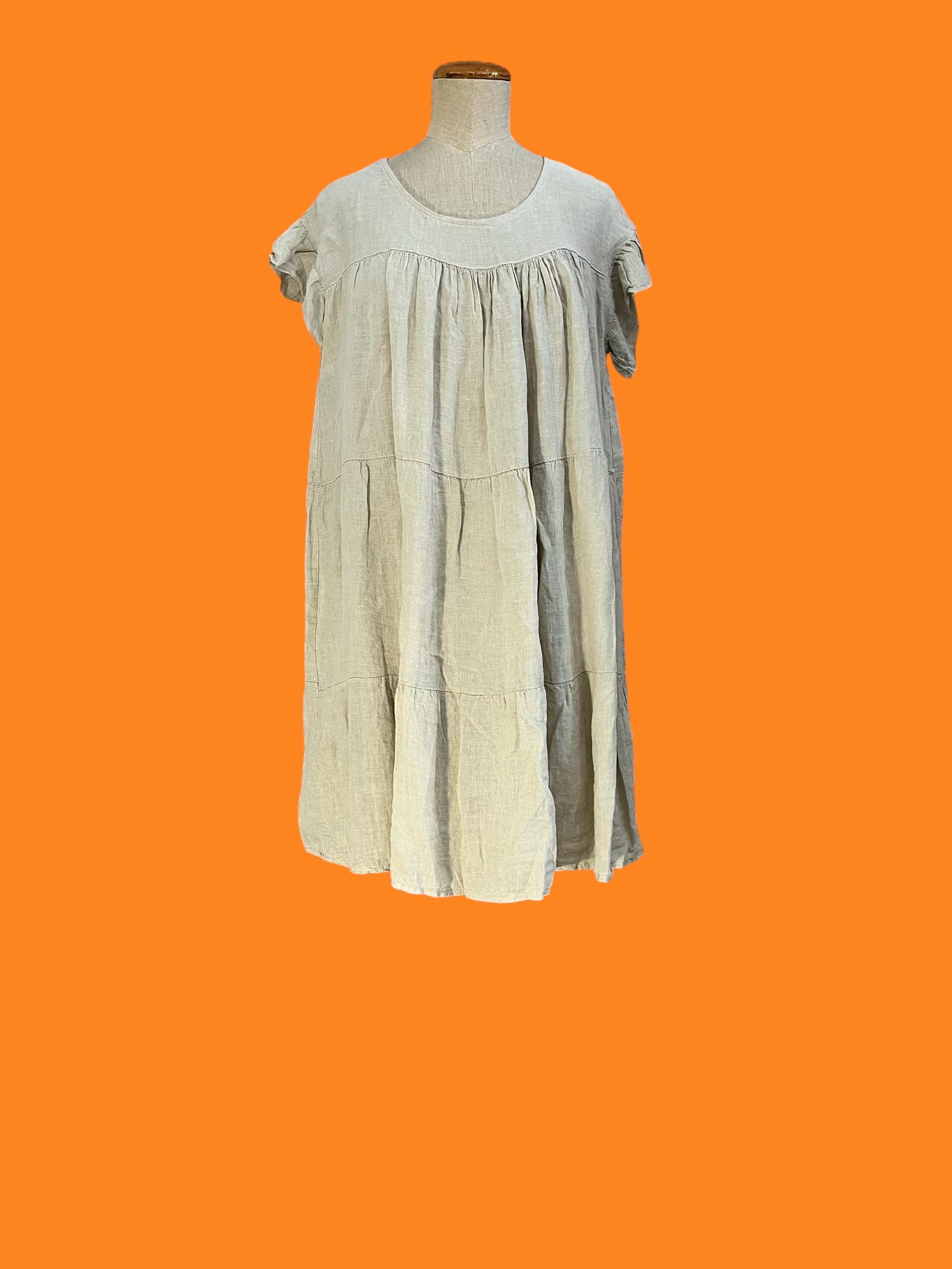 Short linen dress