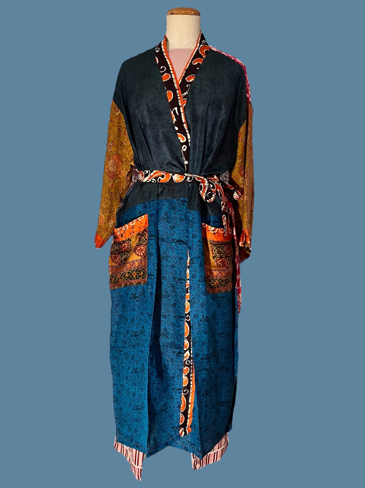 Long silk kimono