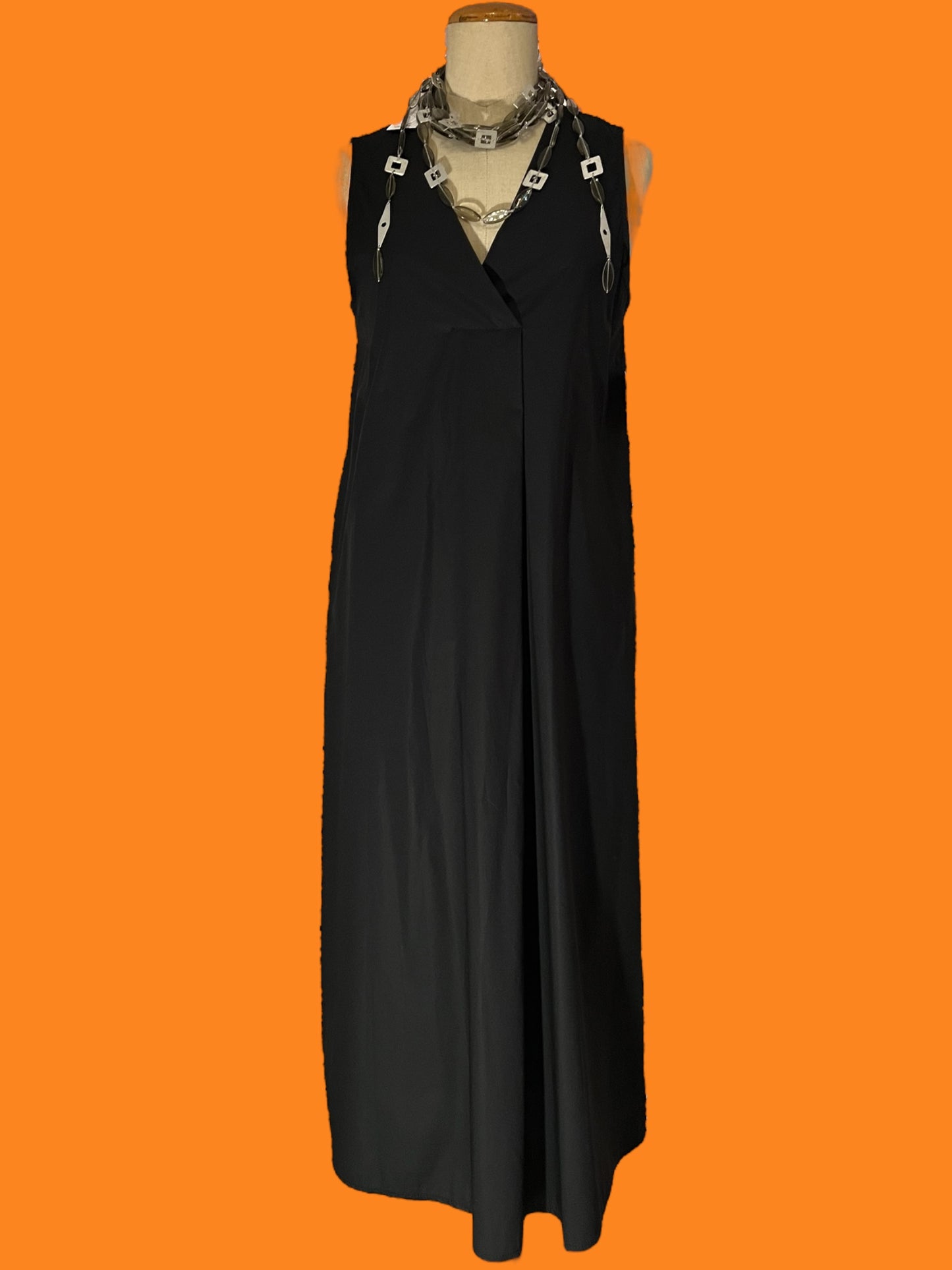 Black cotton long dress