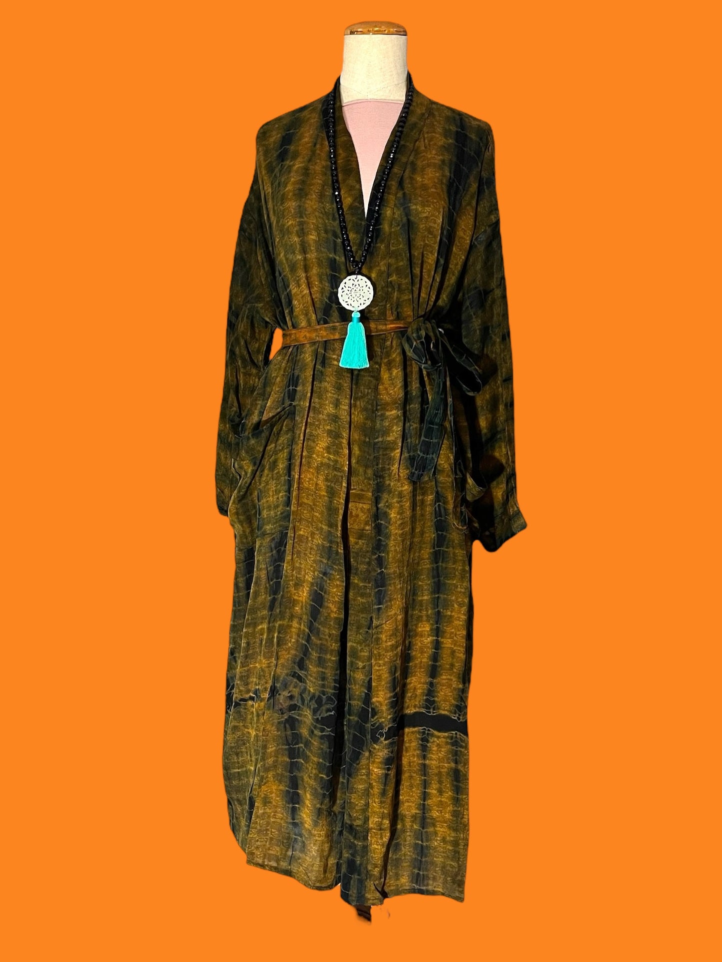 Long silk kimono