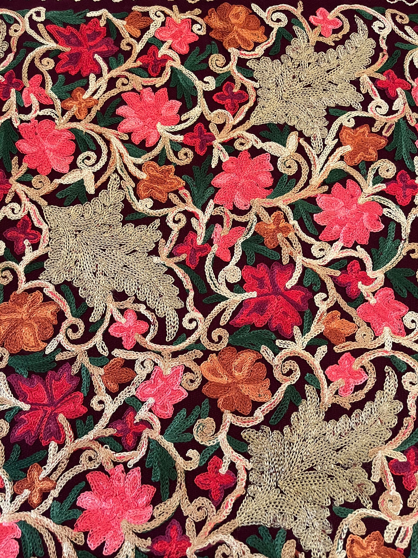 Cashmere embroidered scarf