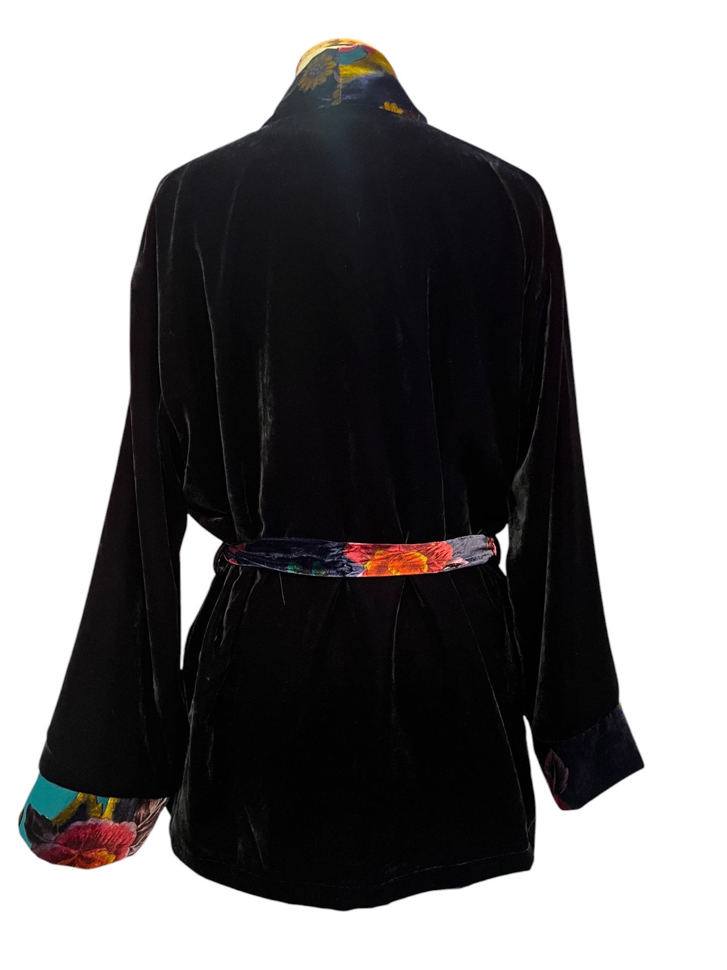 Velvet kimono jacket