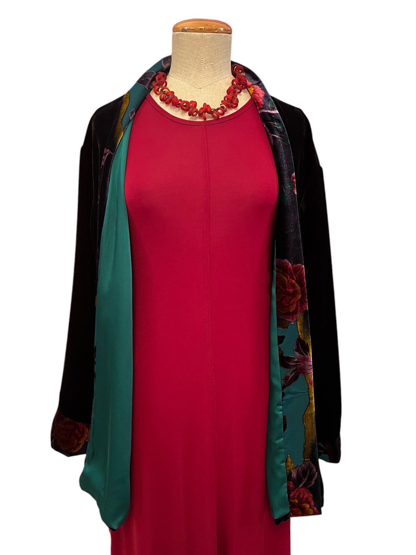 Velvet kimono jacket